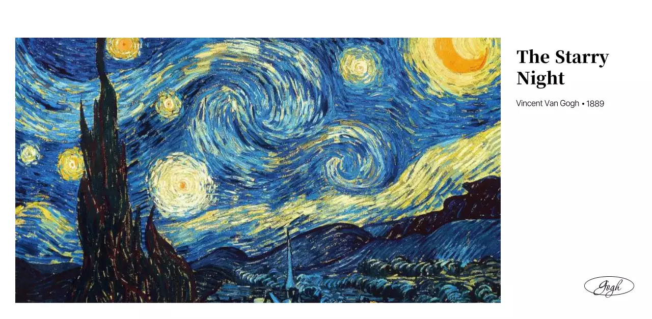 黒とグレーのシンプルでクラシックな名画。