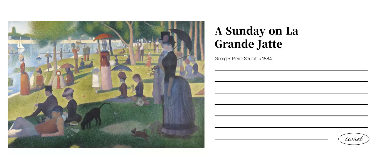 黒とグレーのシンプルでクラシックな名画。