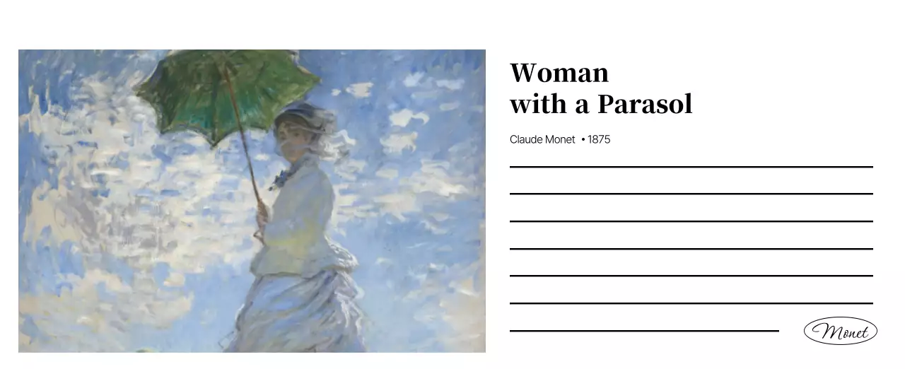 黒とグレーのシンプルでクラシックな名画。