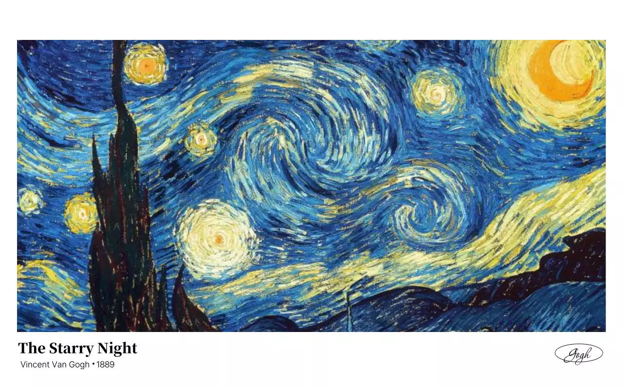 黒とグレーのシンプルでクラシックな名画。