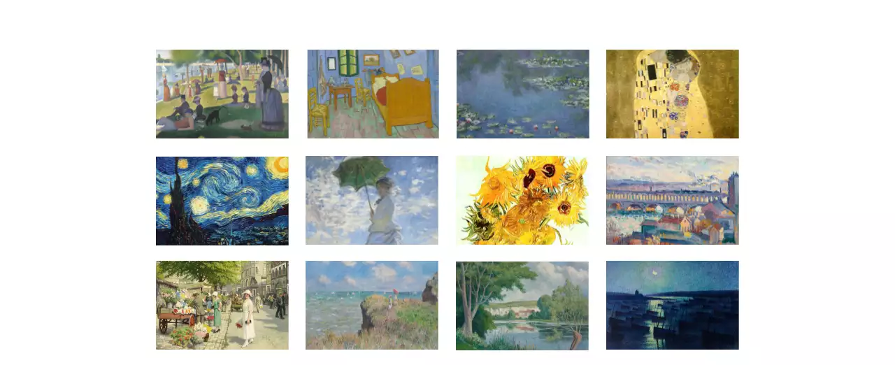 黒とグレーのシンプルでクラシックな名画。