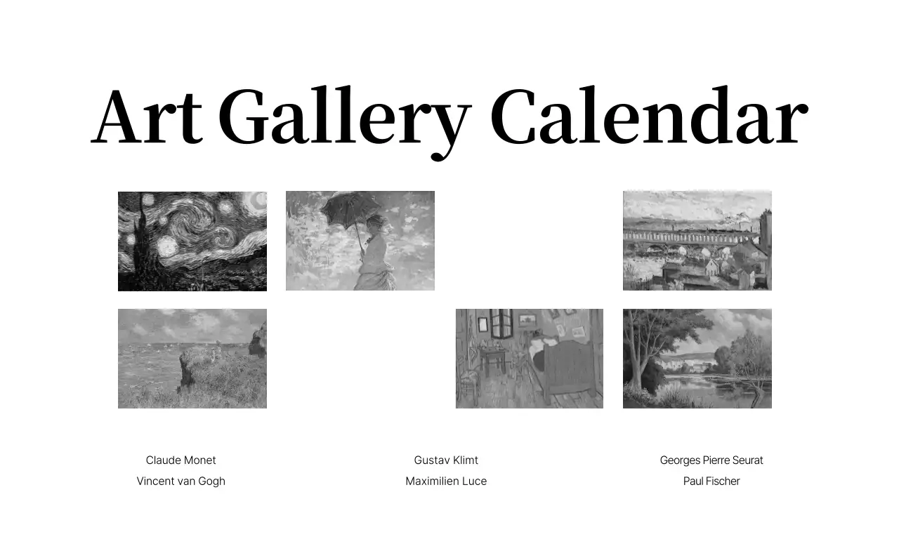 黒とグレーのシンプルでクラシックな名画。