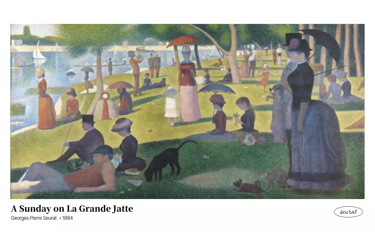 黒とグレーのシンプルでクラシックな名画。