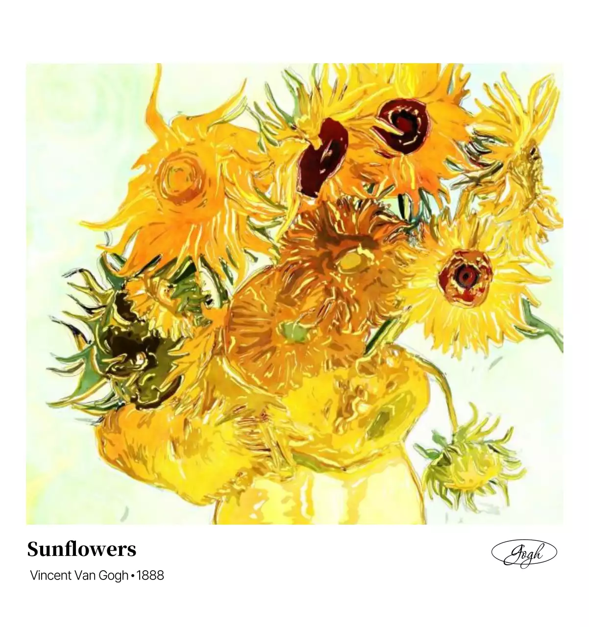 黒とグレーのシンプルでクラシックな名画。