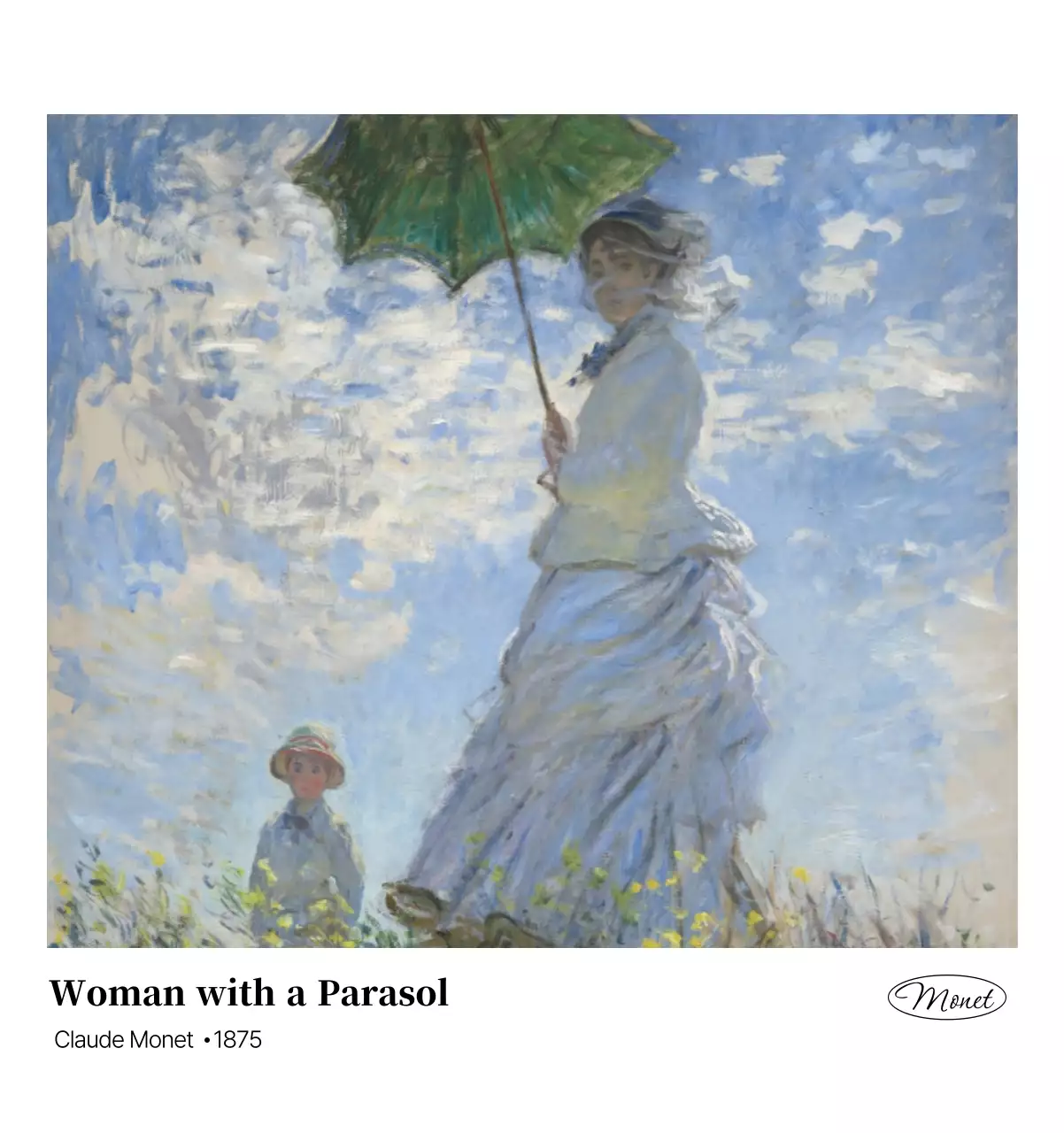 黒とグレーのシンプルでクラシックな名画。