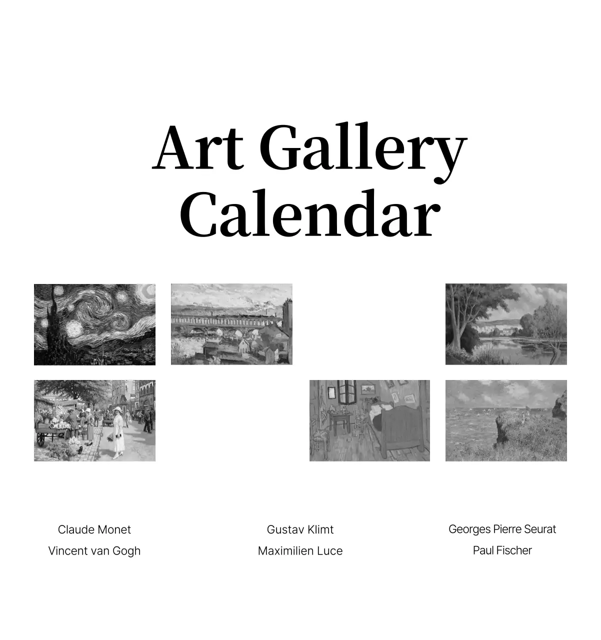 黒とグレーのシンプルでクラシックな名画。