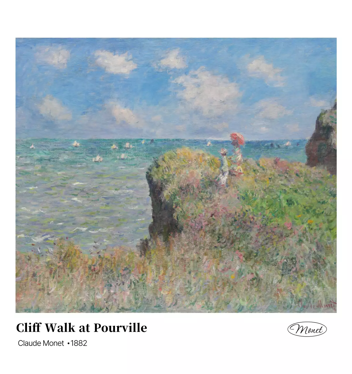 黒とグレーのシンプルでクラシックな名画。