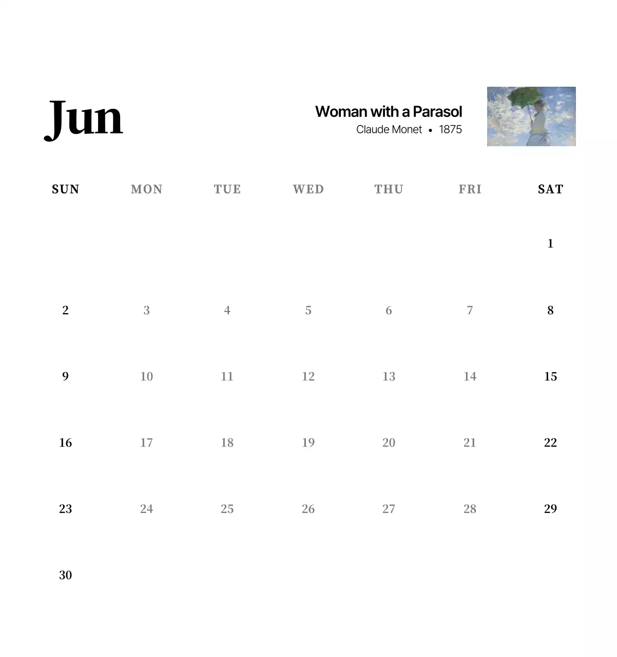 黒とグレーのシンプルでクラシックな名画。