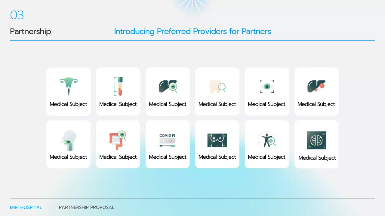 파랑 초록 그라데이션과 3D 캐릭터 조합의 병원 의료 제휴