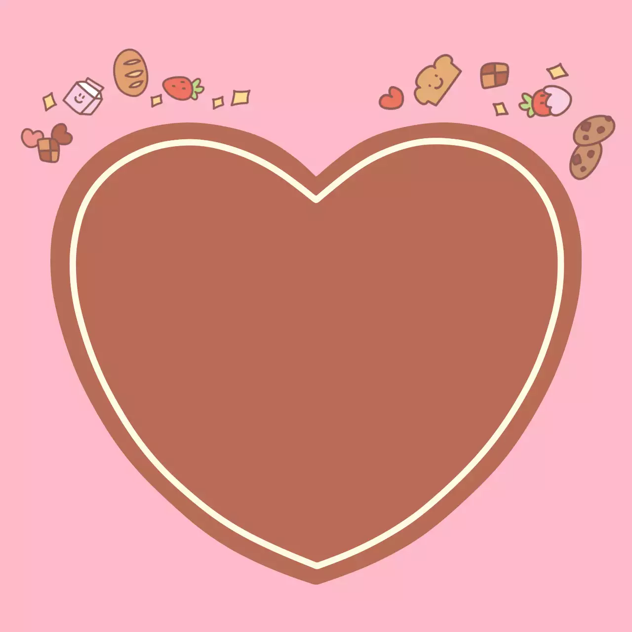 핑크 아기자기한 베이킹 엽서