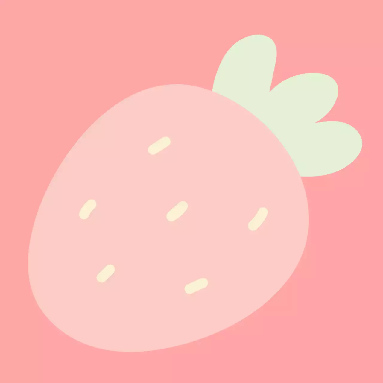 핑크 아기자기한 과일 문구