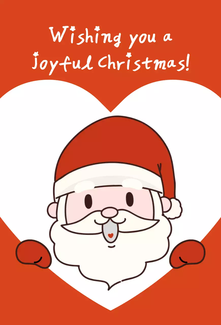 빨강 아기자기한 크리스마스 엽서