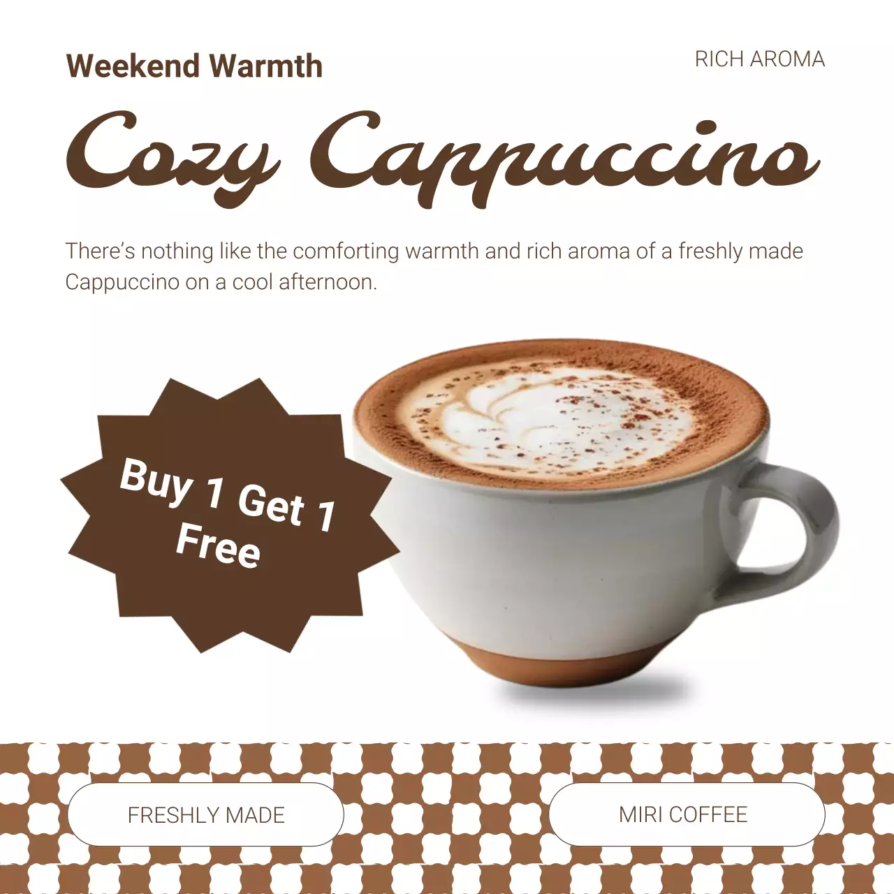 갈색 빈티지 커피 할인