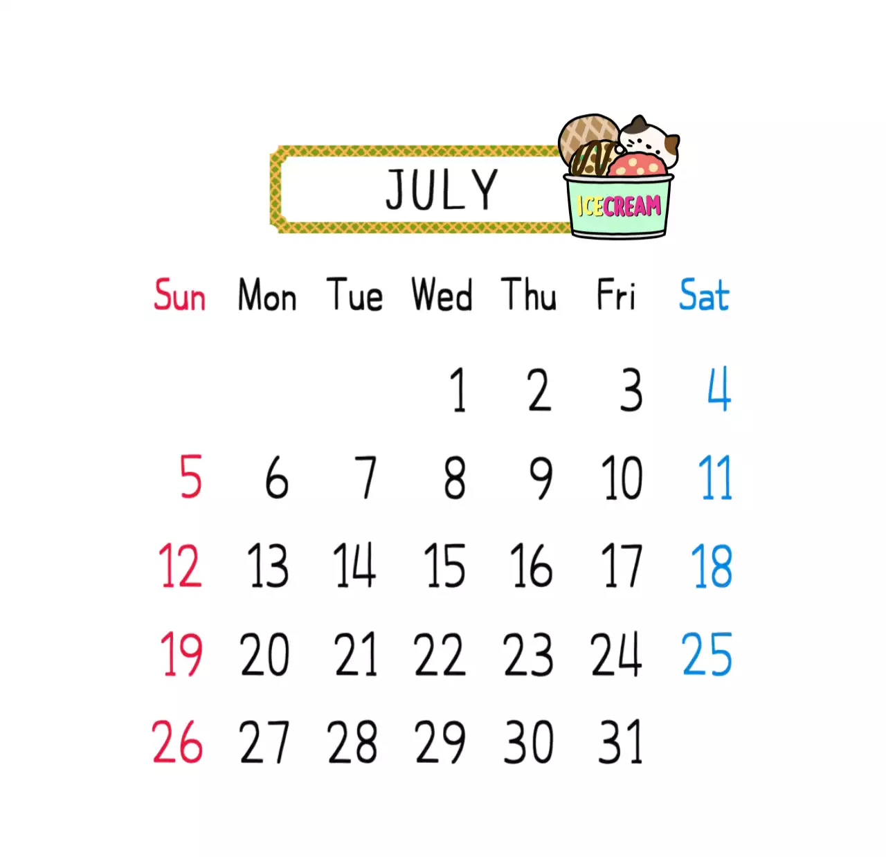 알록달록 레트로감성의 견출지 2026년 탁상달력