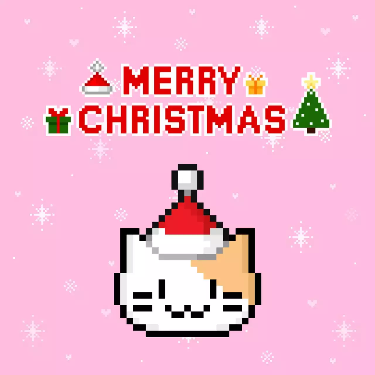 핑크 레트로 크리스마스 엽서