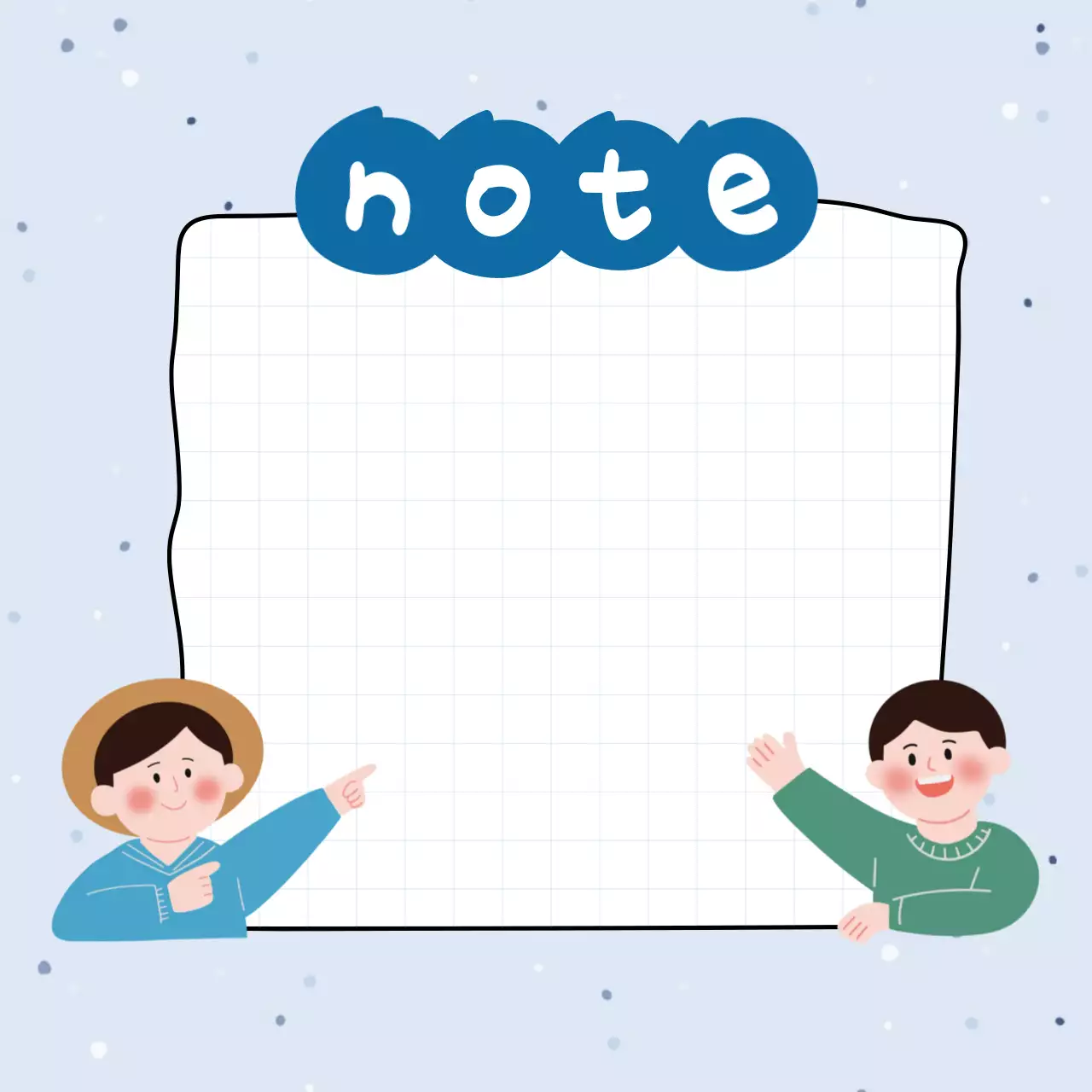 하늘색 심플 노트 메모지