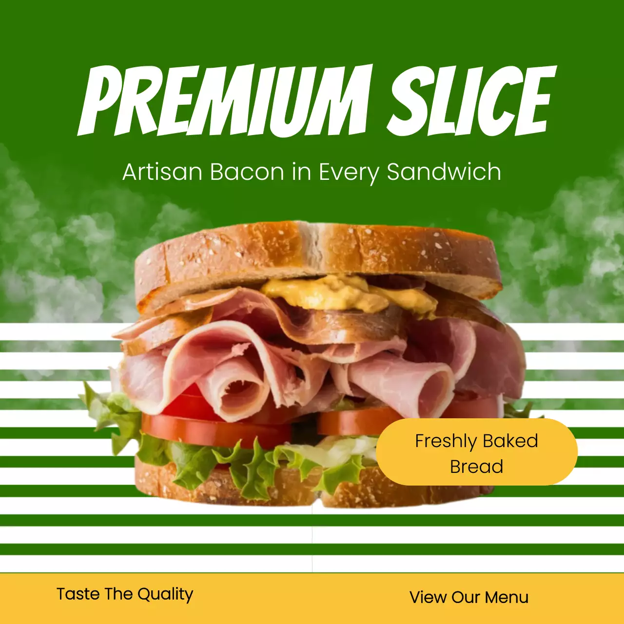 초록 모던 샌드위치 광고