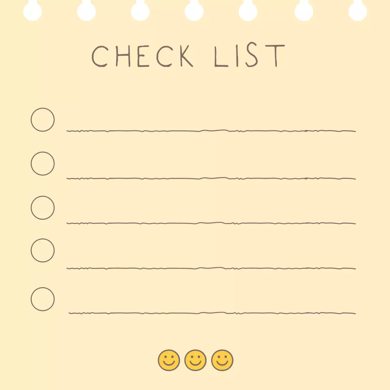 perencana daftar periksa sederhana berwarna krem