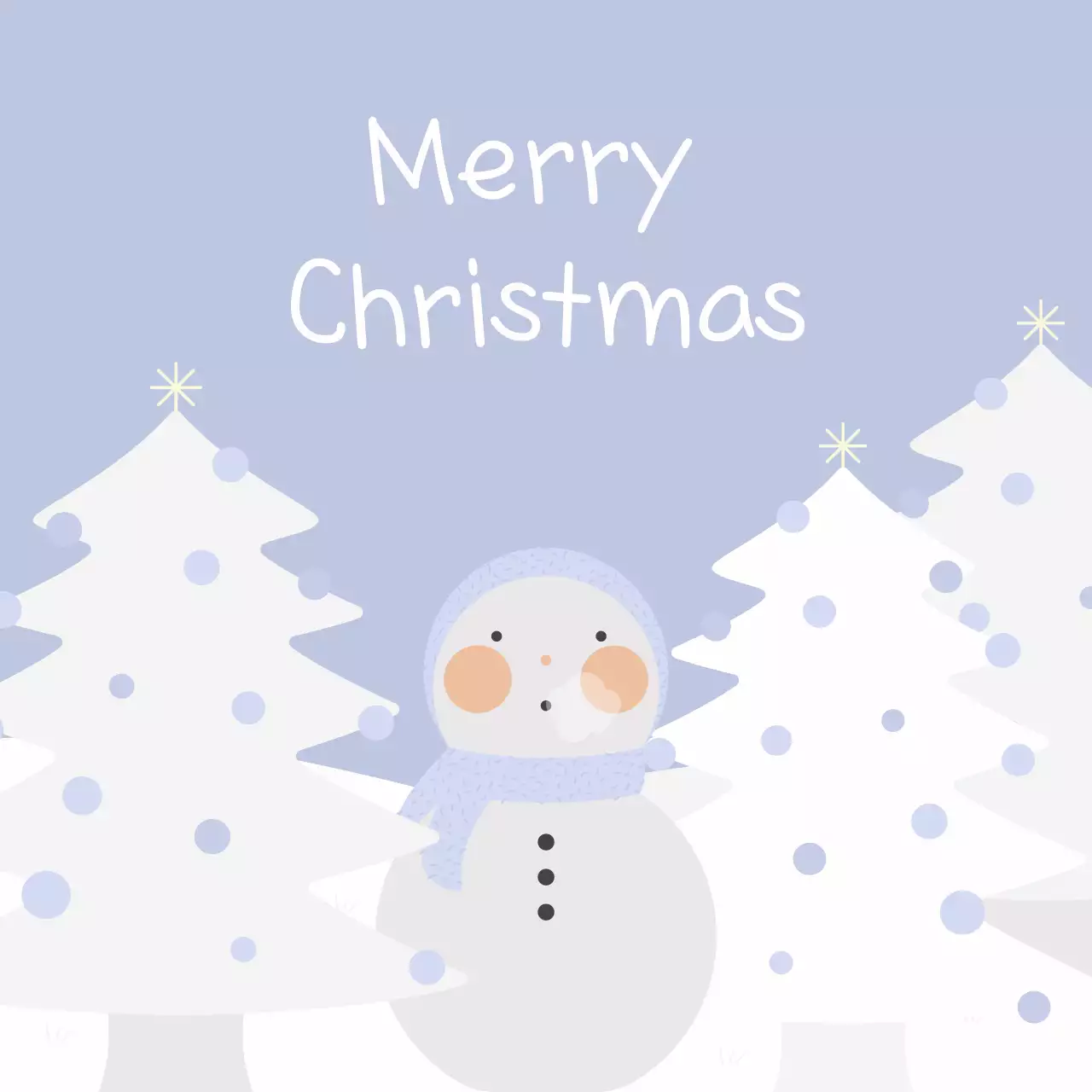 하늘색 아기자기한 크리스마스