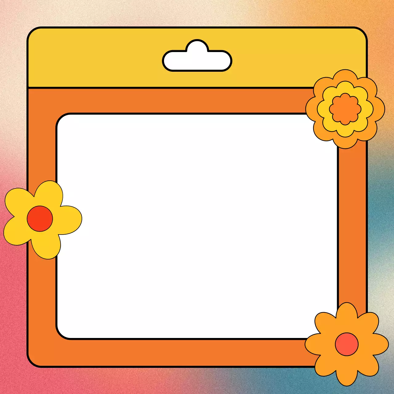 Perencana Catatan Bunga Oranye