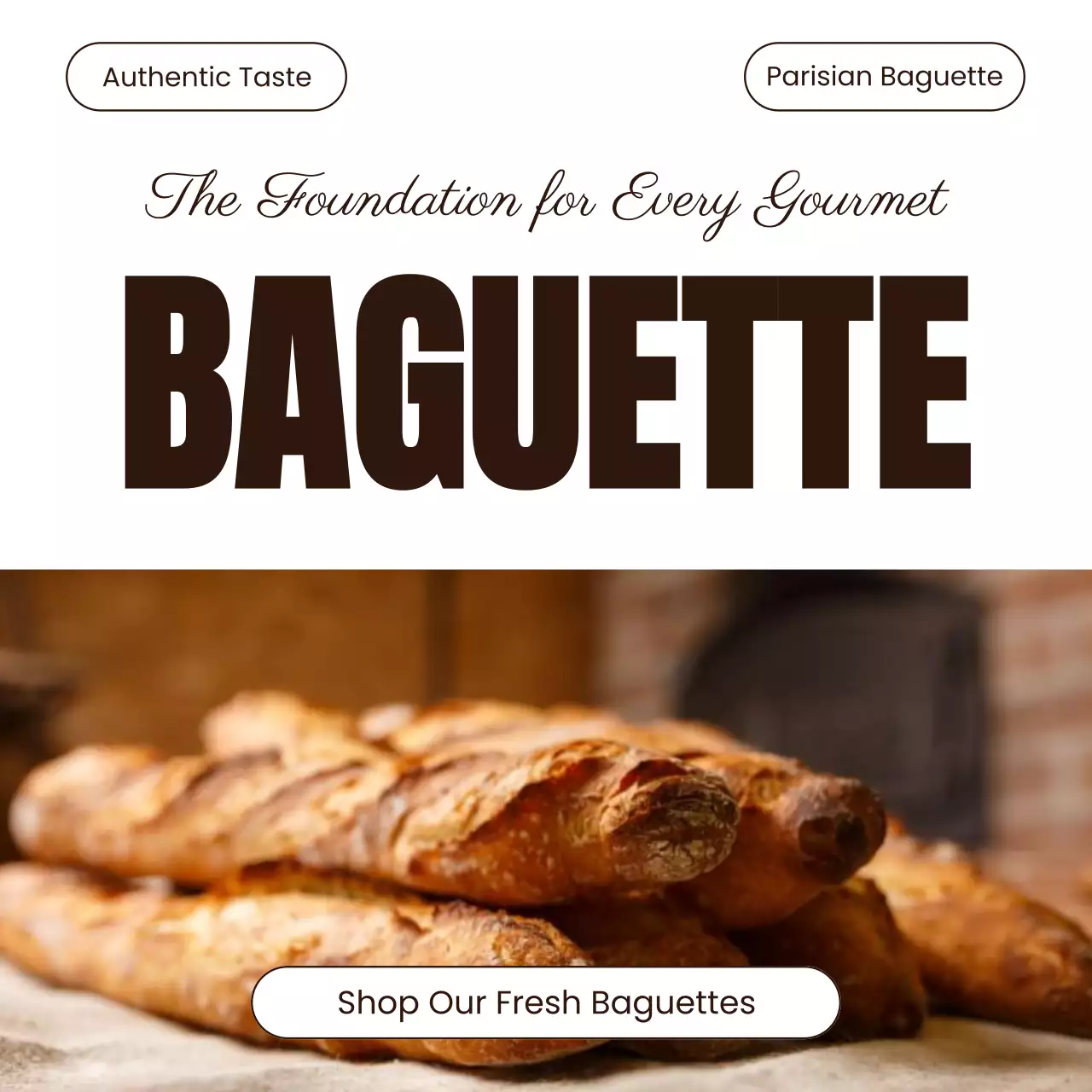 갈색 클래식 베이커리 광고