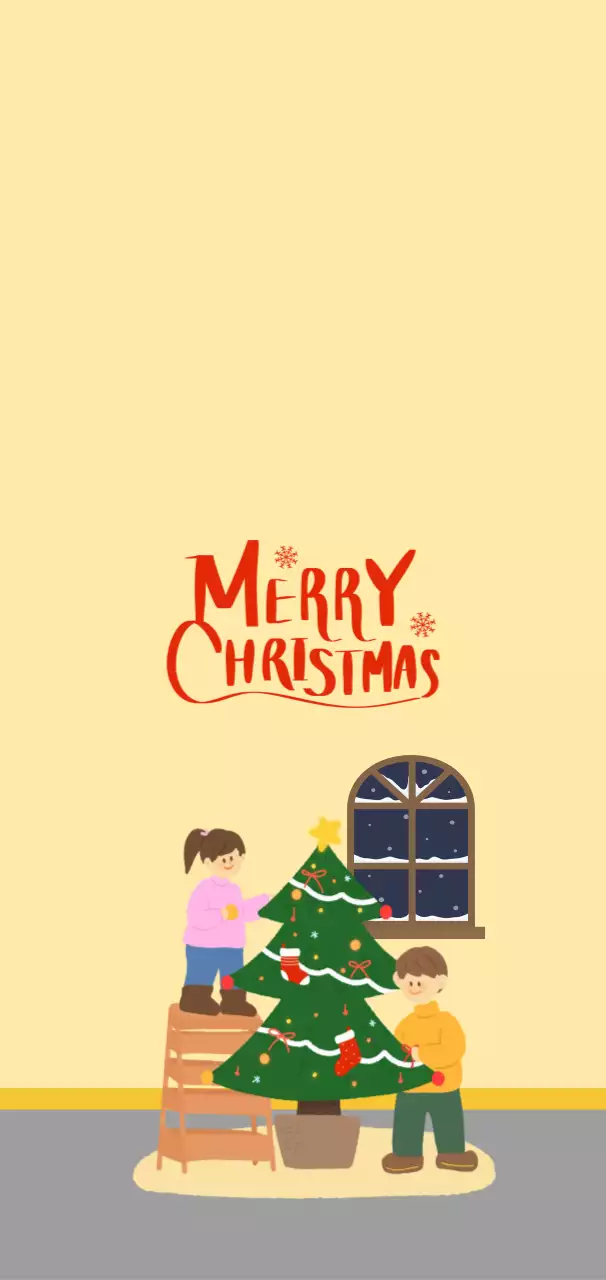 yellow christmas festive holiday greeting