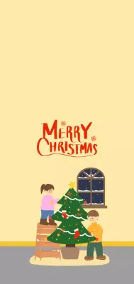 yellow christmas festive holiday greeting