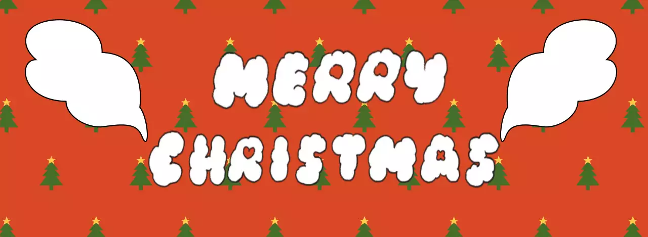 빨강 귀여운 트리 크리스마스