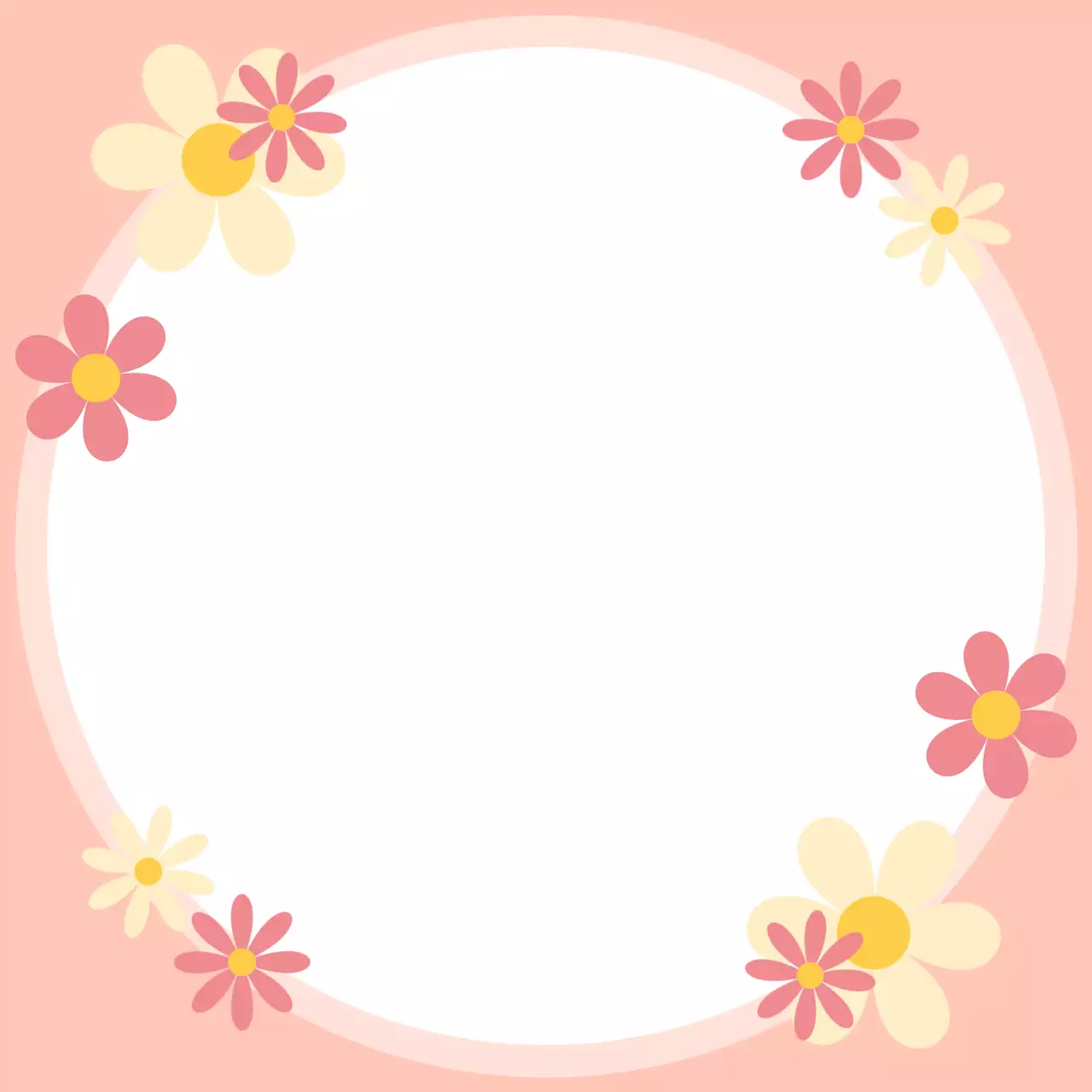 핑크 아기자기한 꽃무늬 엽서