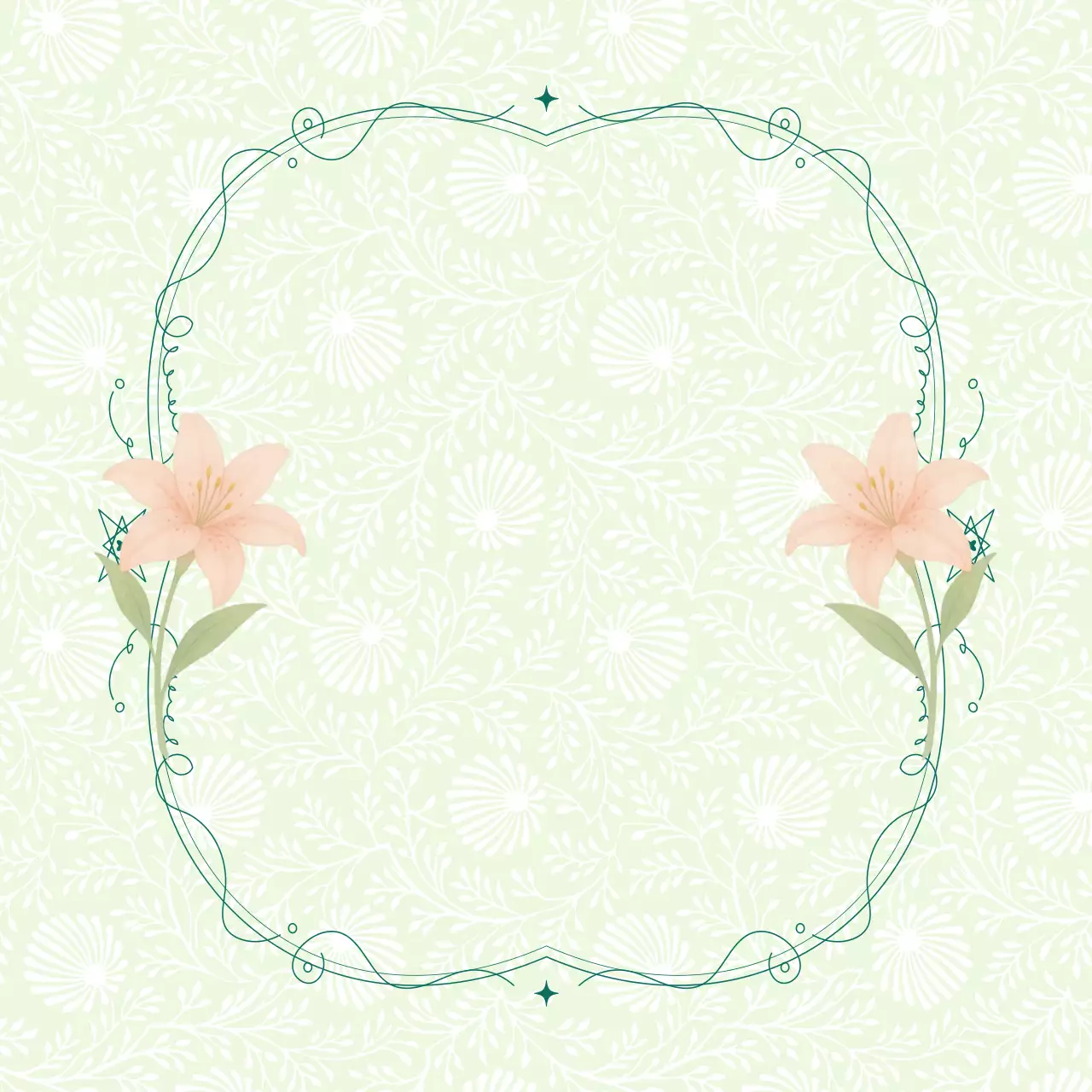 연두 우아한 꽃장식 배경