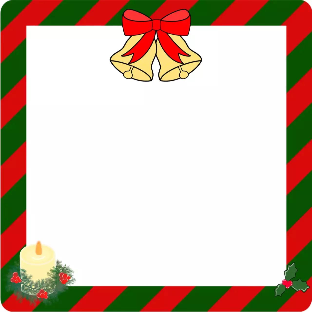 빨강 심플 크리스마스 포토프레임