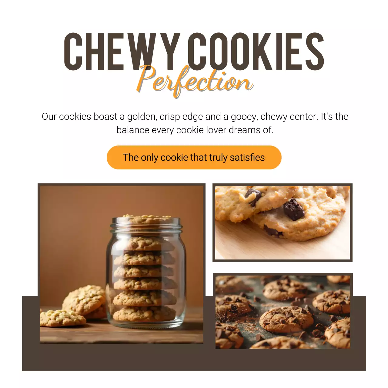 주황 심플 베이커리 제품 홍보