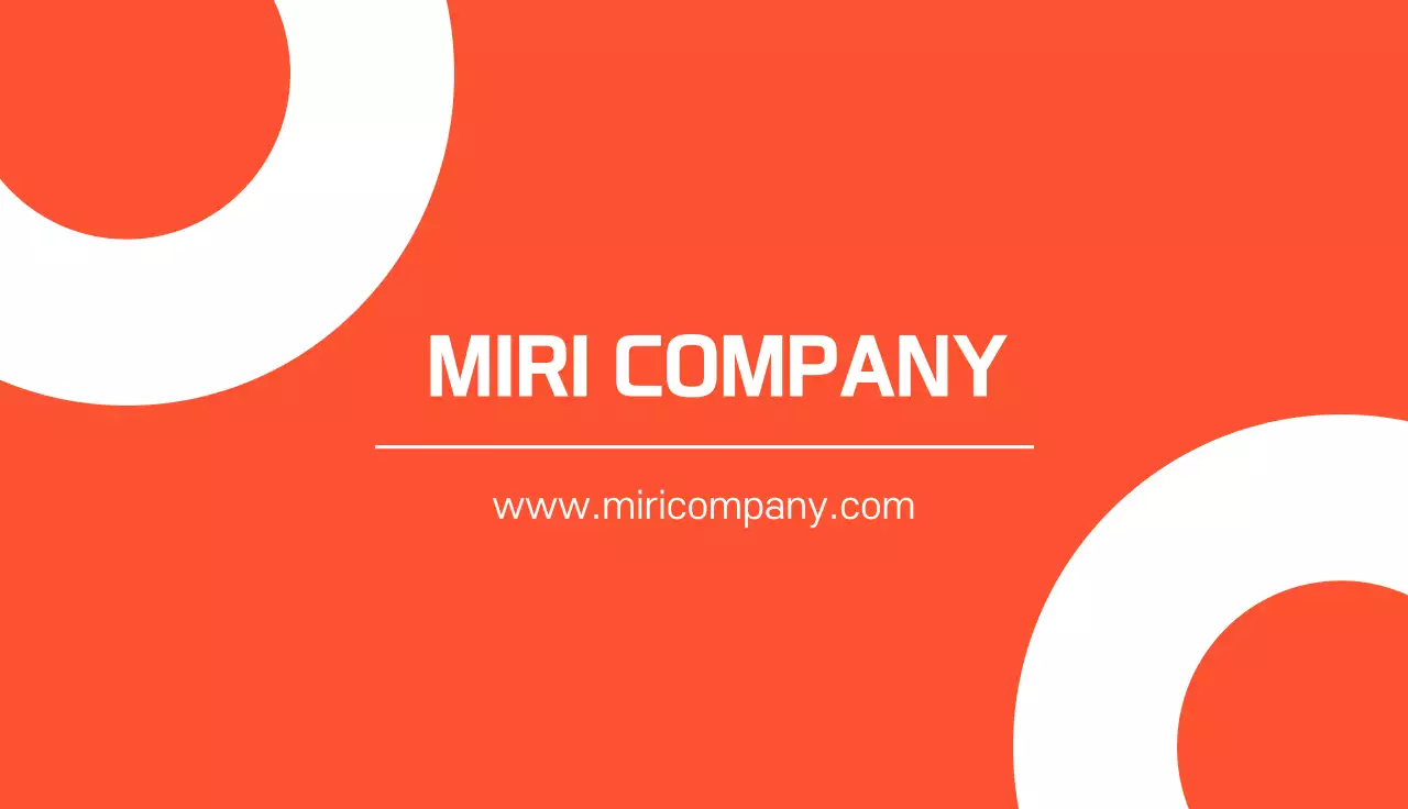 주황 심플한 비즈니스 기업 안내