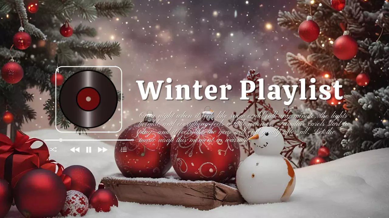 빨강 하얀 겨울 플레이리스트