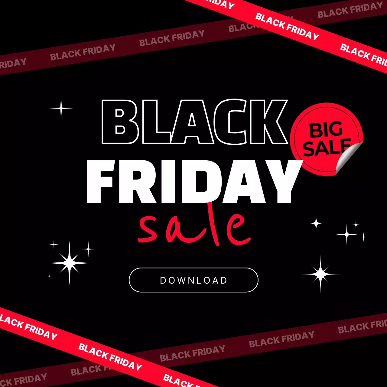 검정 모던 할인 행사 광고