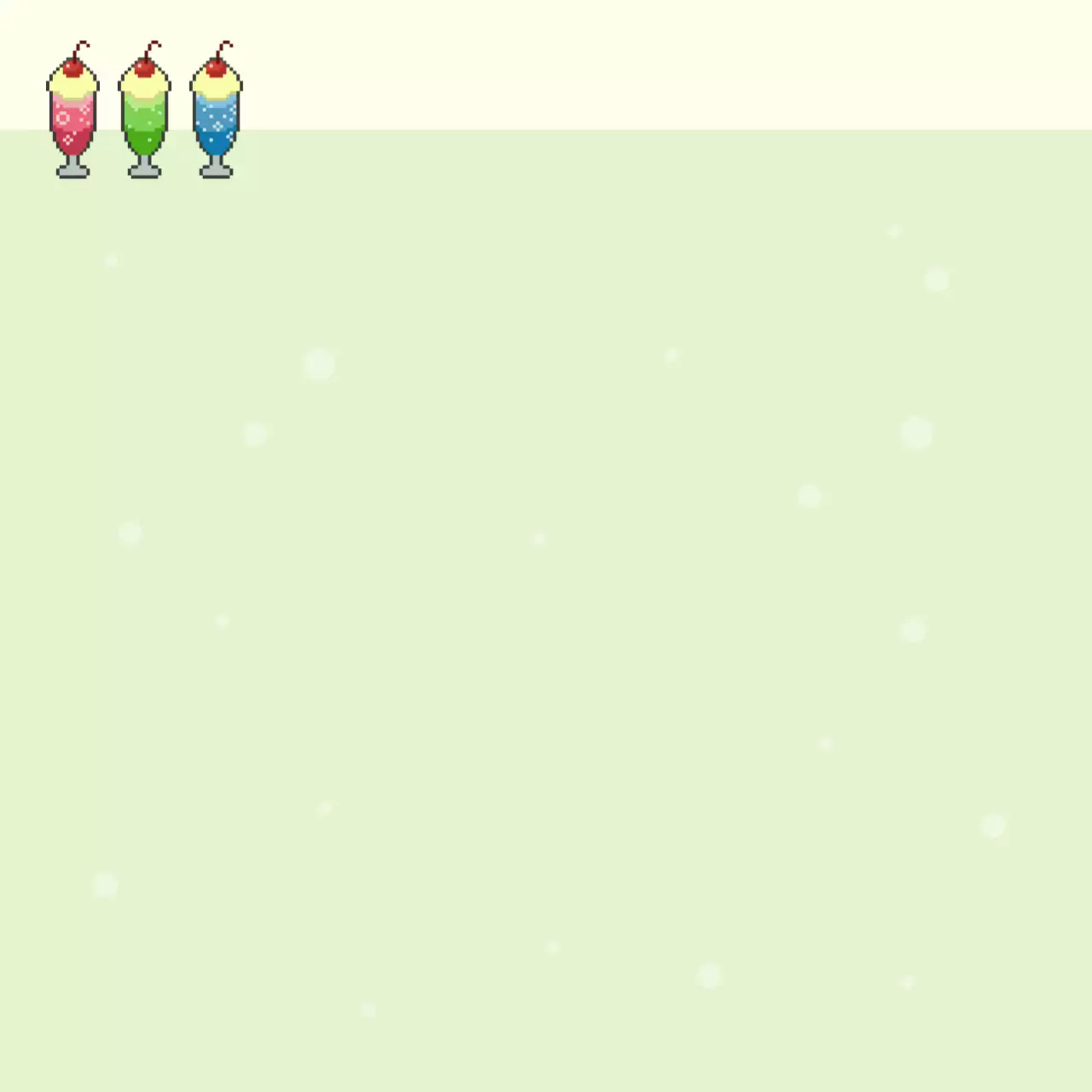 연두 레트로 음료 메뉴판