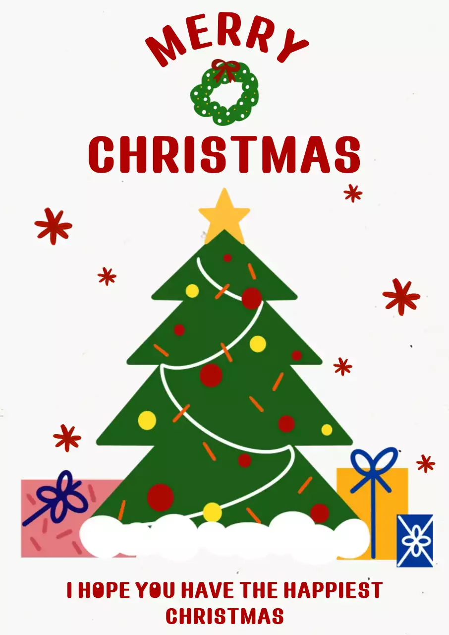 초록 심플 크리스마스 엽서