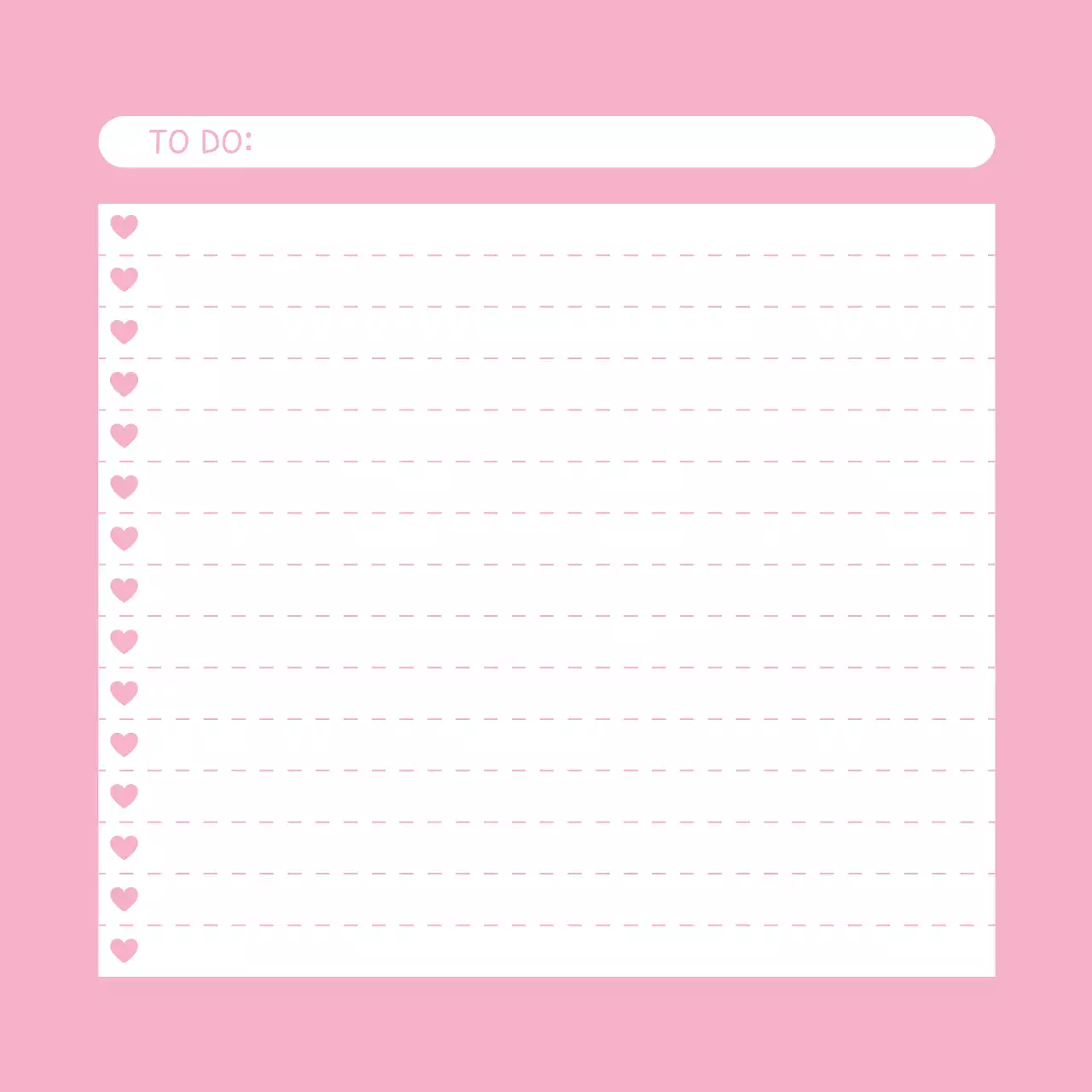 핑크 심플 메모 문구 플래너