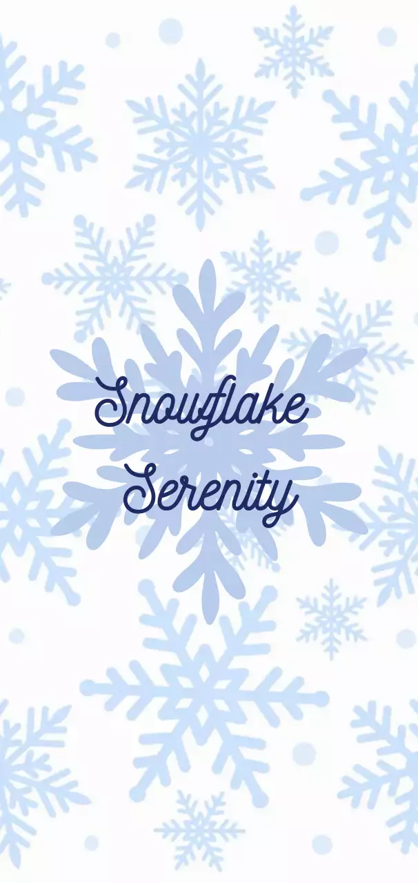 Tranquil design of winter pastel snowflakes