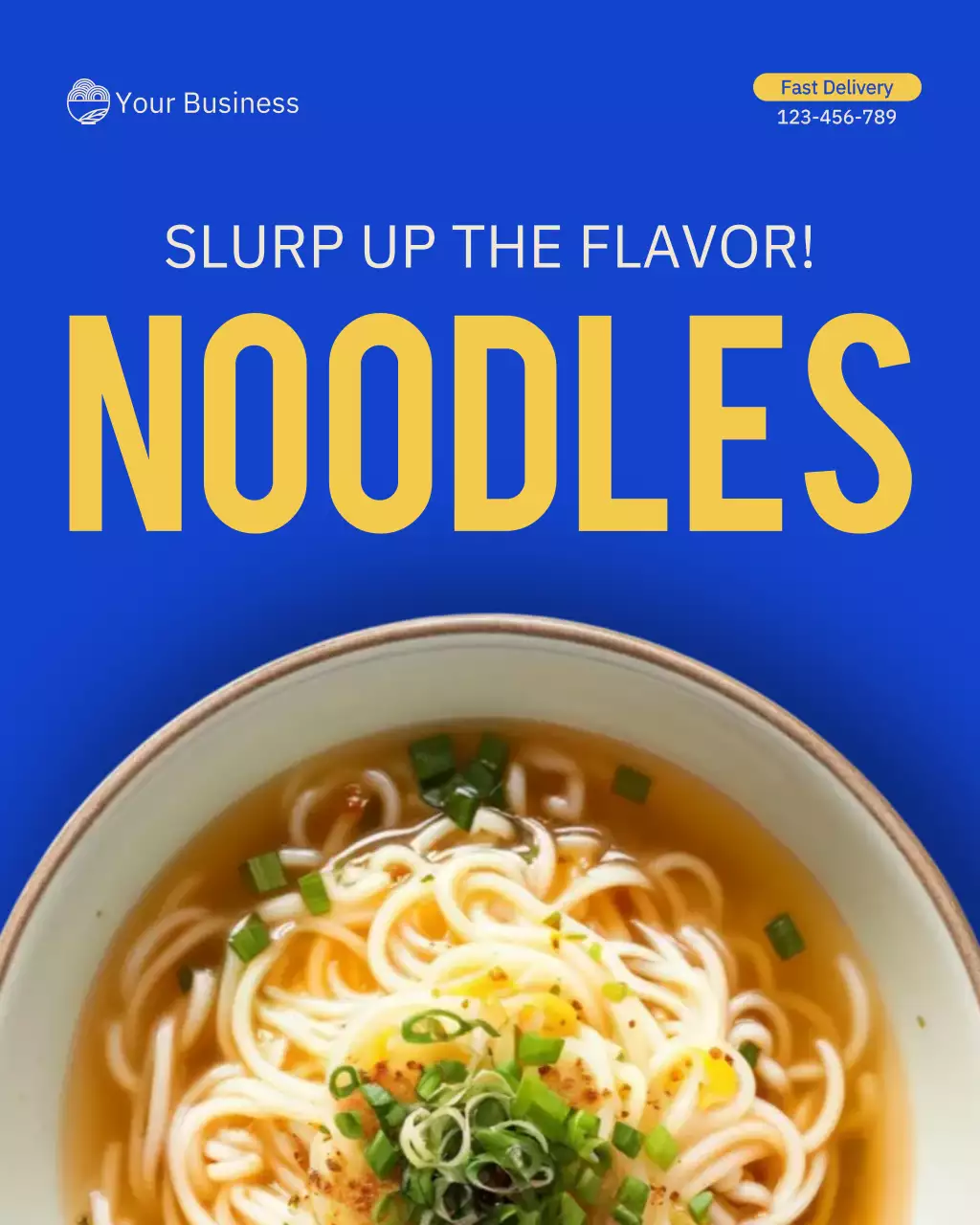 Minimalist Noodle Restaurant Flyer