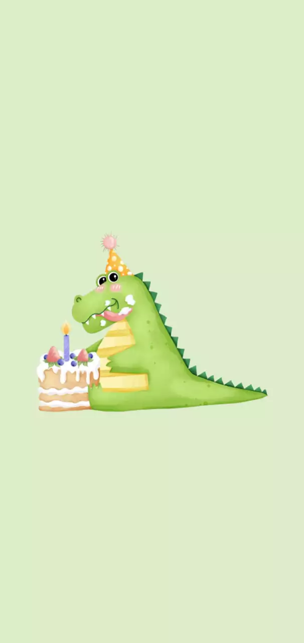 green playful dinosaur invitation