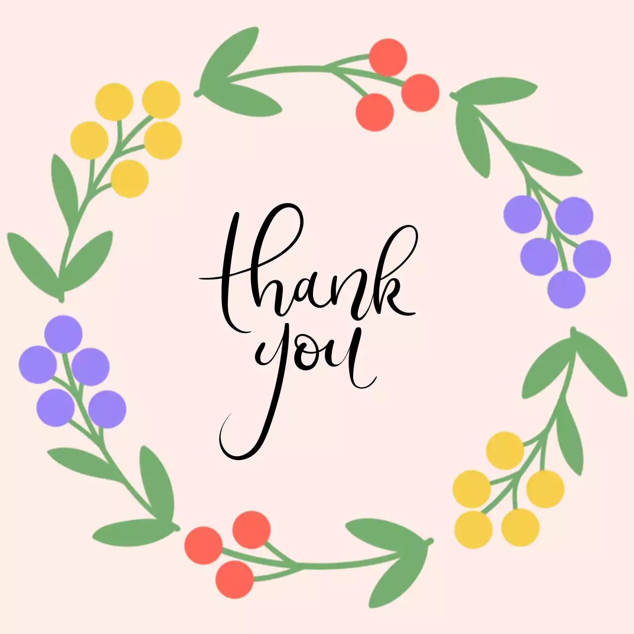 핑크 심플 감사 라벨