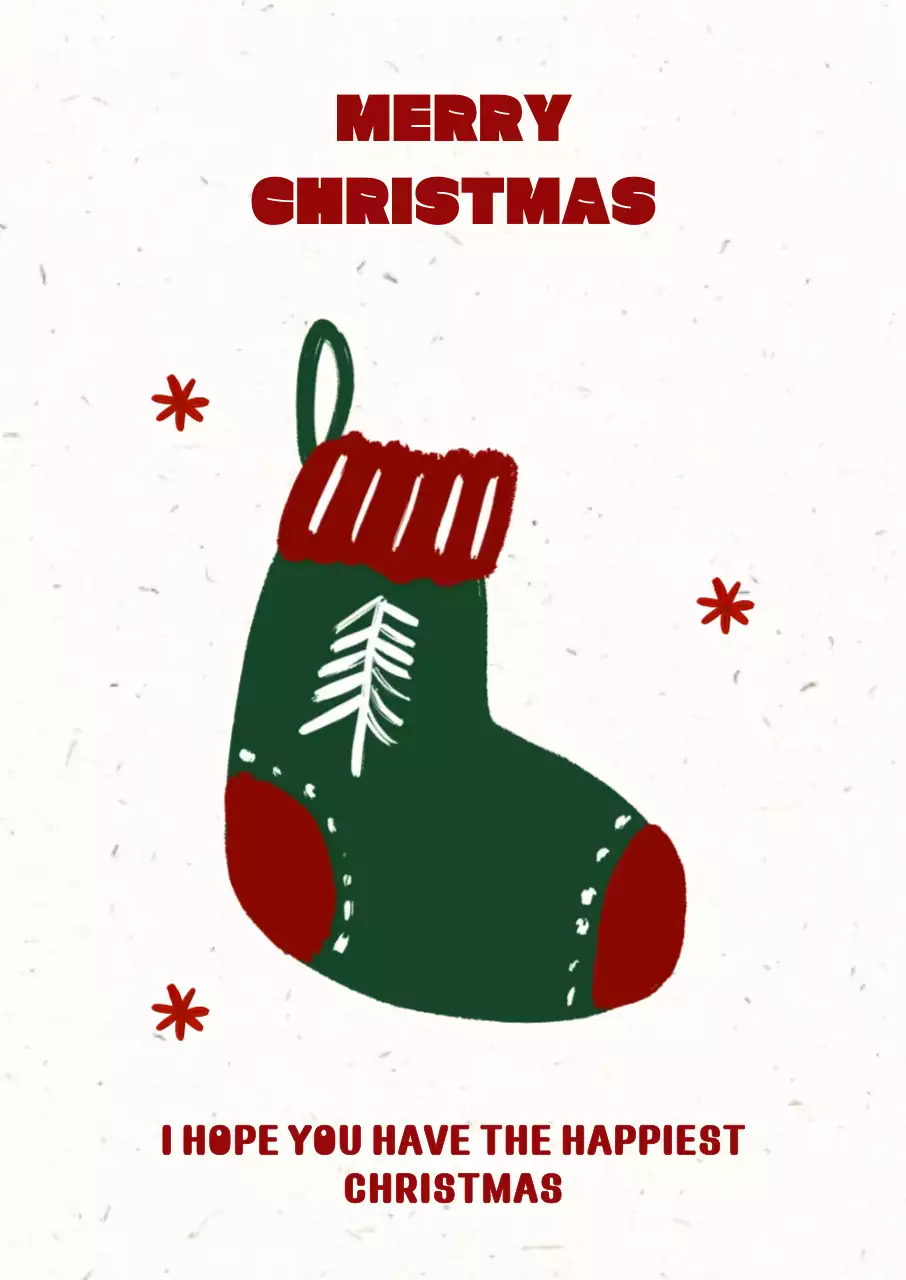 빨강 빈티지 크리스마스 엽서