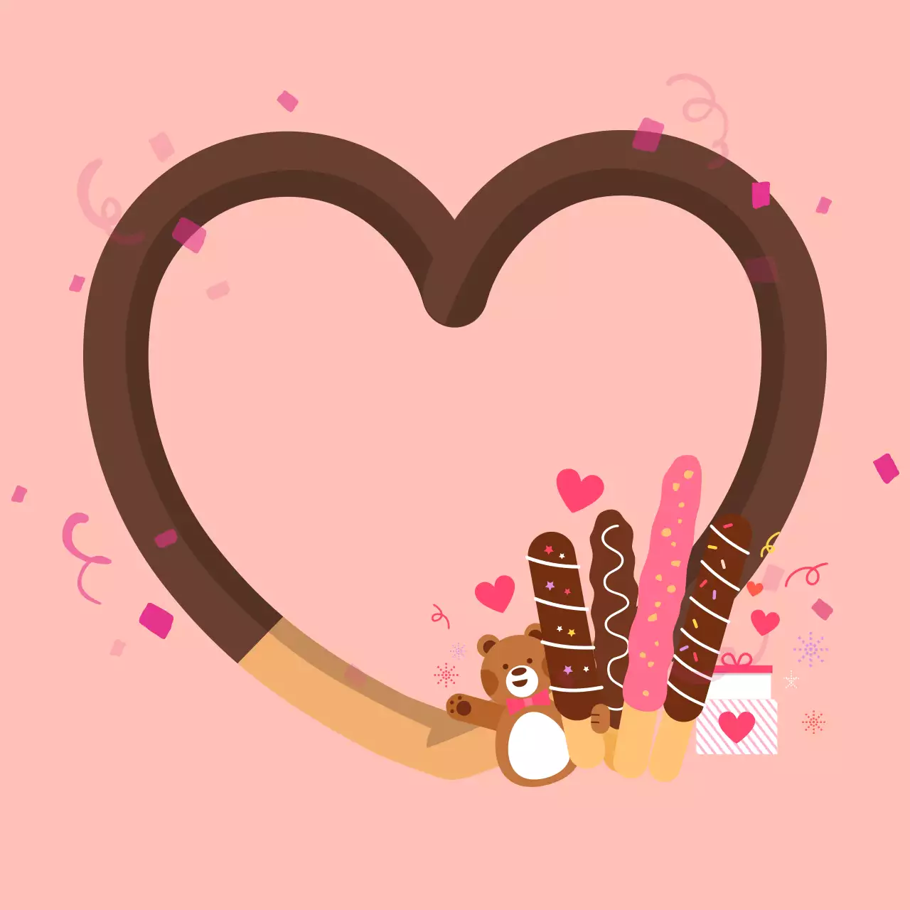 핑크 아기자기한 발렌타인데이 기념