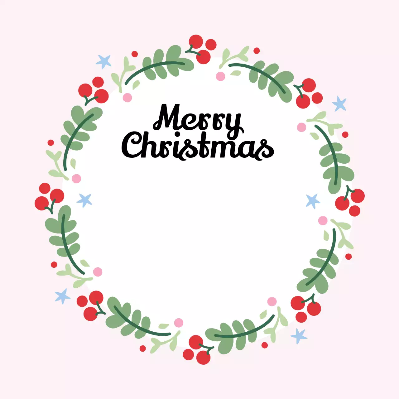 핑크 심플 크리스마스 엽서