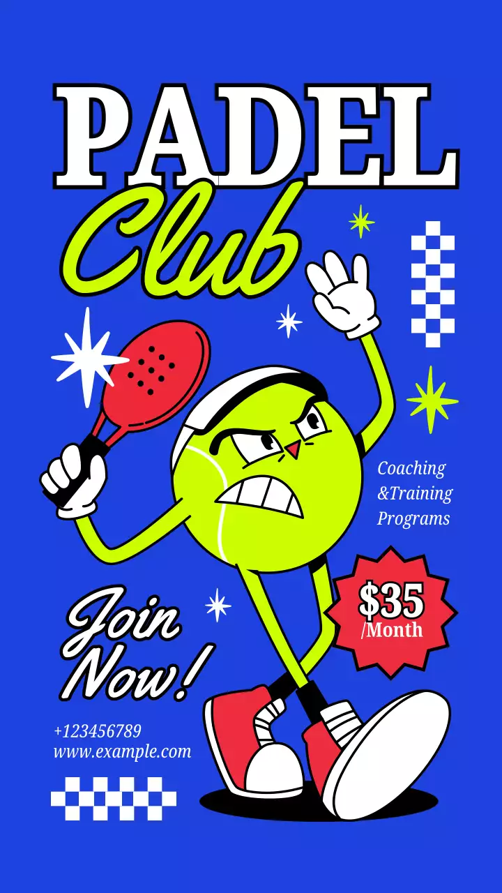 Blue Comic Sports Advertisement