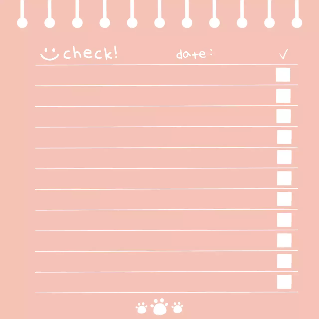 핑크 아기자기한 체크 일정