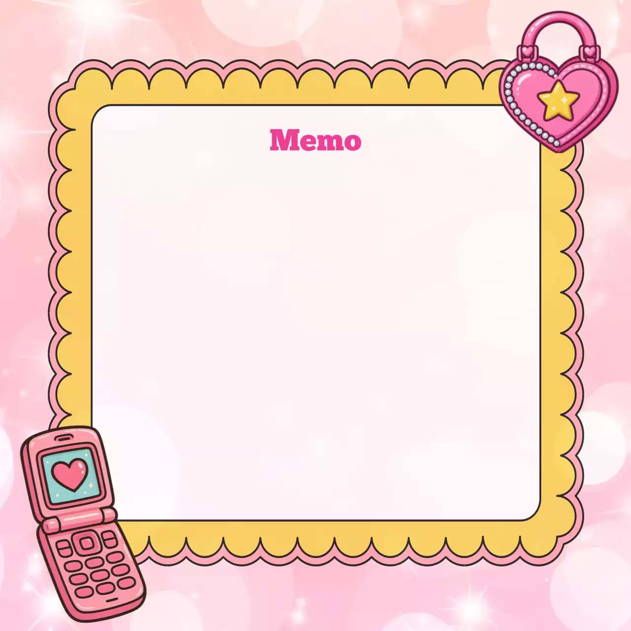 Perencana Catatan Retro Merah Muda