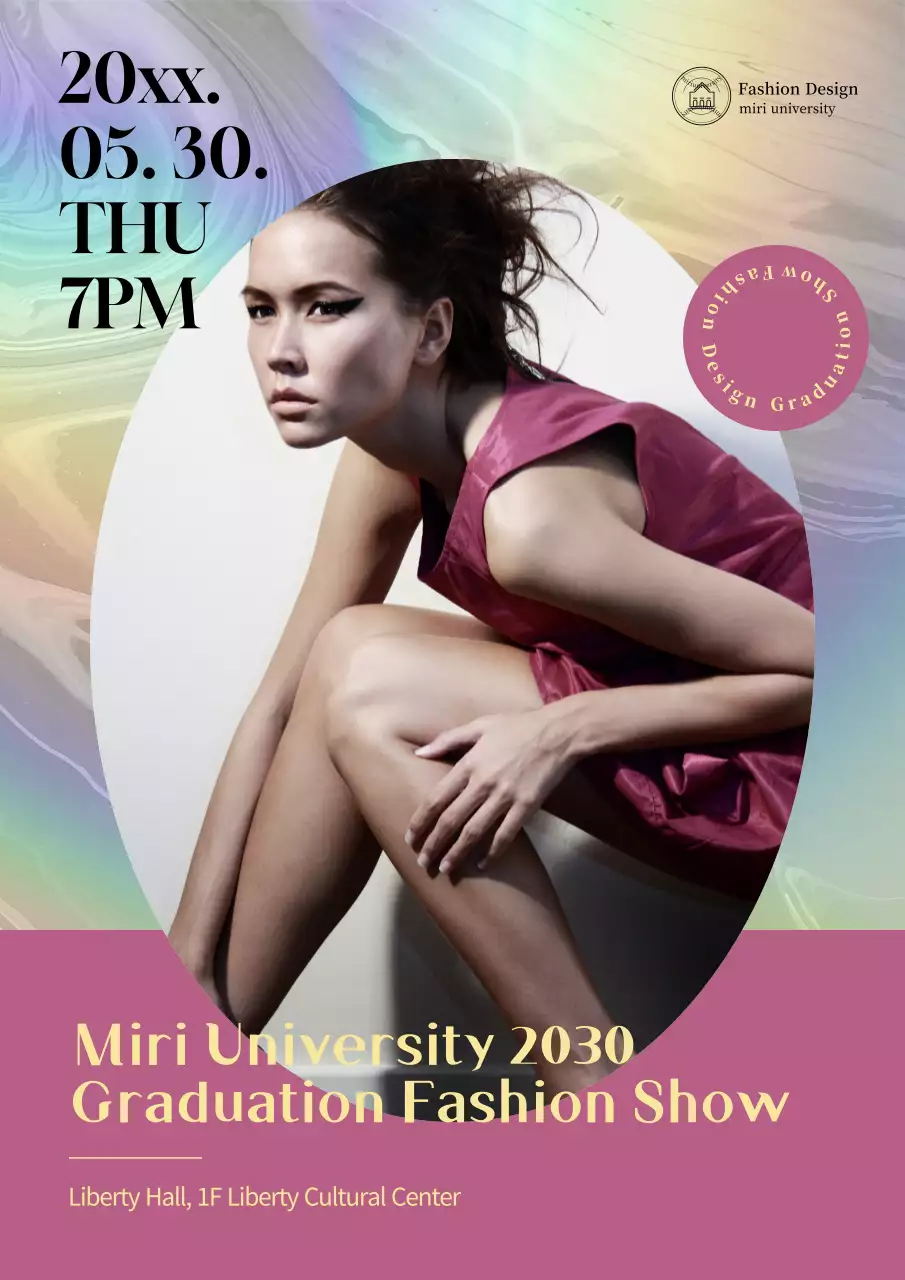 Purple Trendy Fashion Event Poster