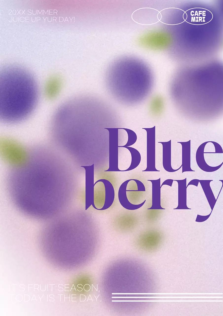 Purple Abstract Fruit Promotion Poster